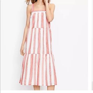 Loft Striped Tiered Maxi